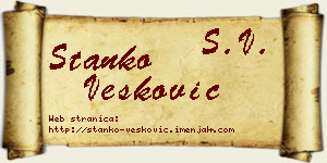 Stanko Vesković vizit kartica